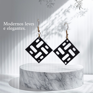 Brincos Geométricos Elegance Ultraleve